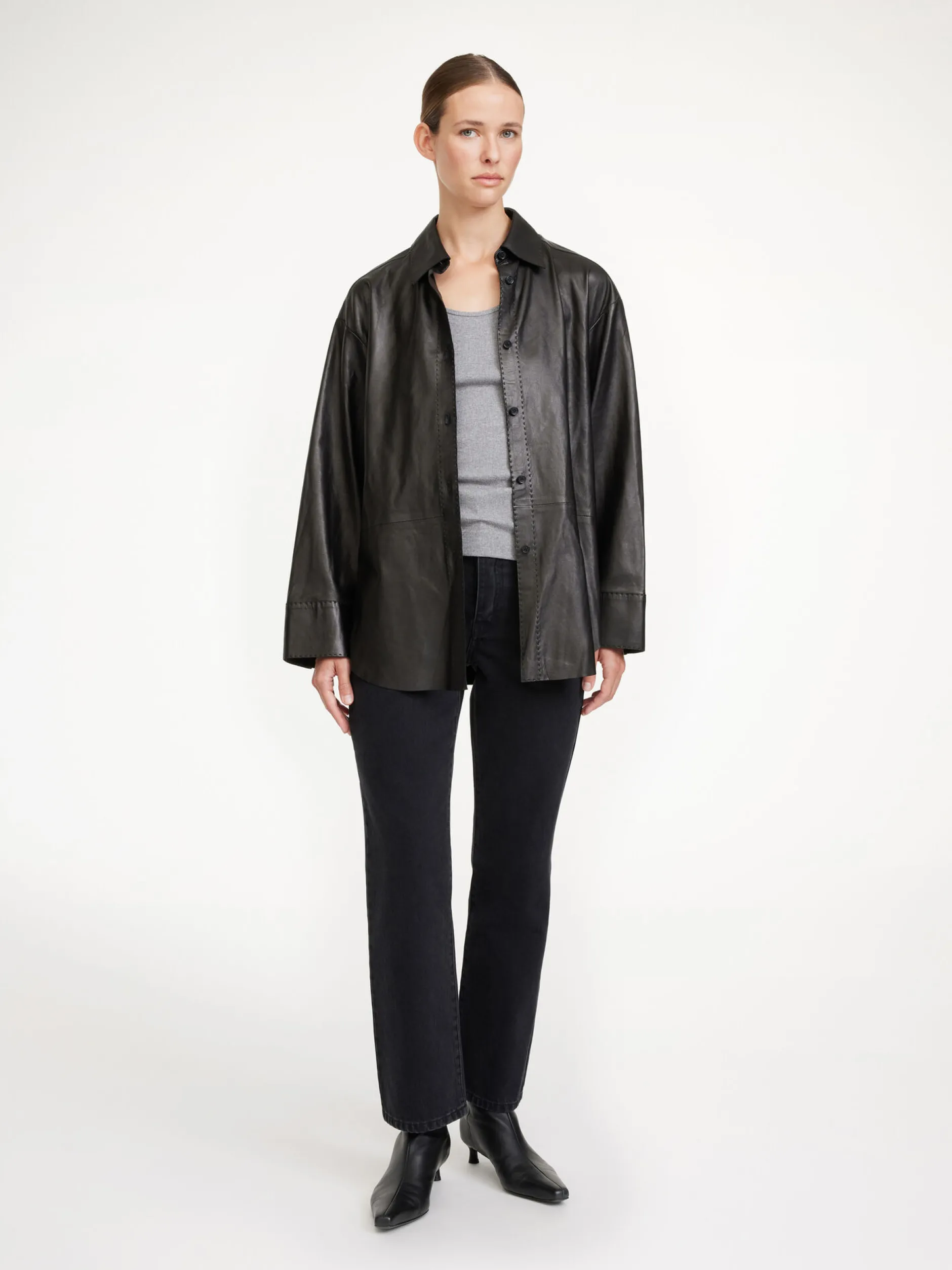 By Malene Birger Barissa Leather Shirt^ Shirts & Blouses