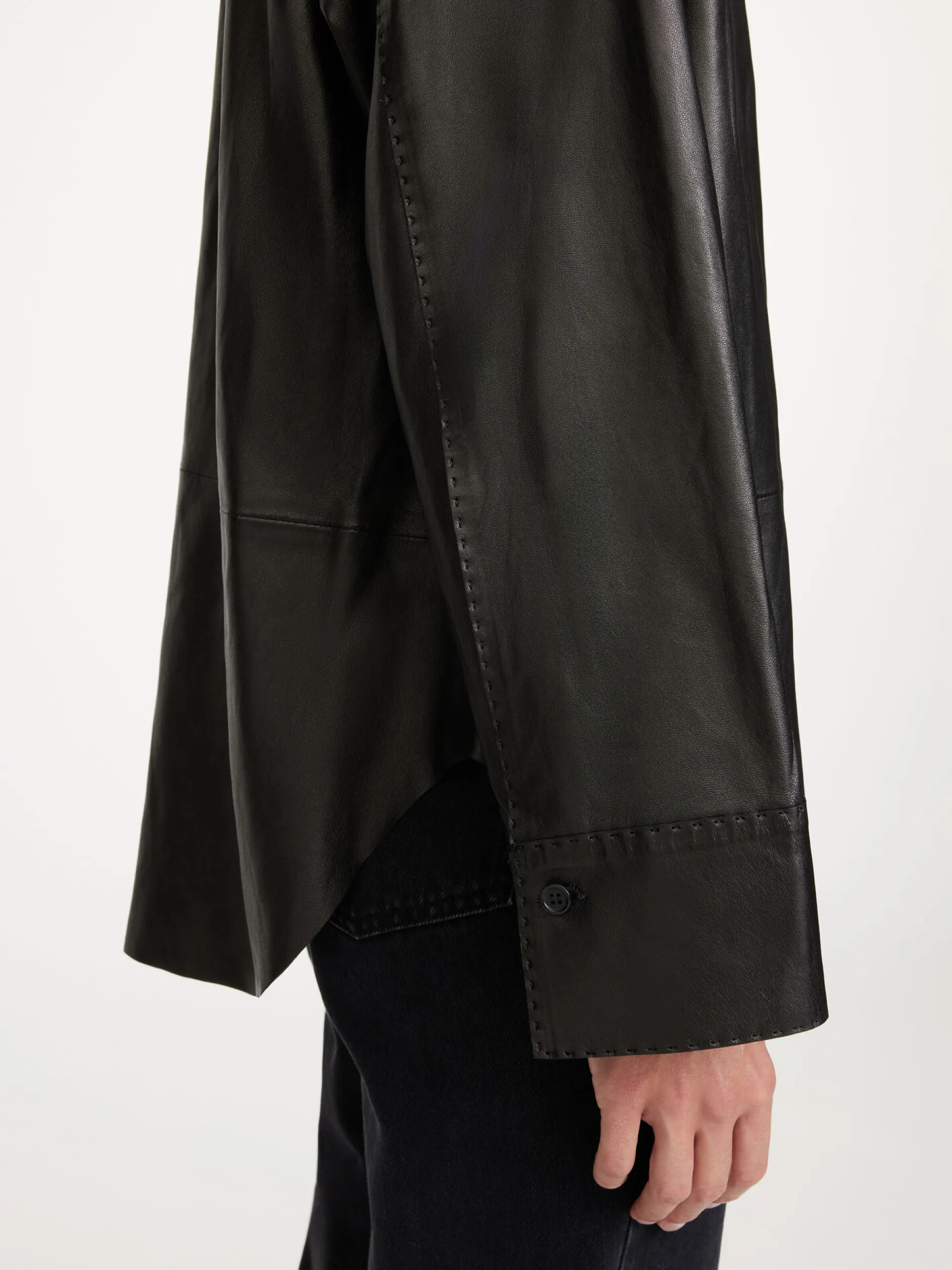 By Malene Birger Barissa Leather Shirt^ Shirts & Blouses