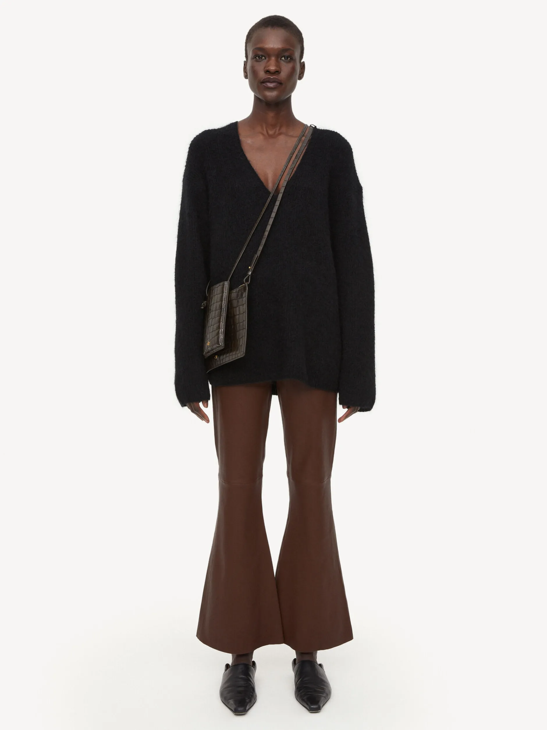 By Malene Birger Evyline Cropped Leather Trousers^ Trousers