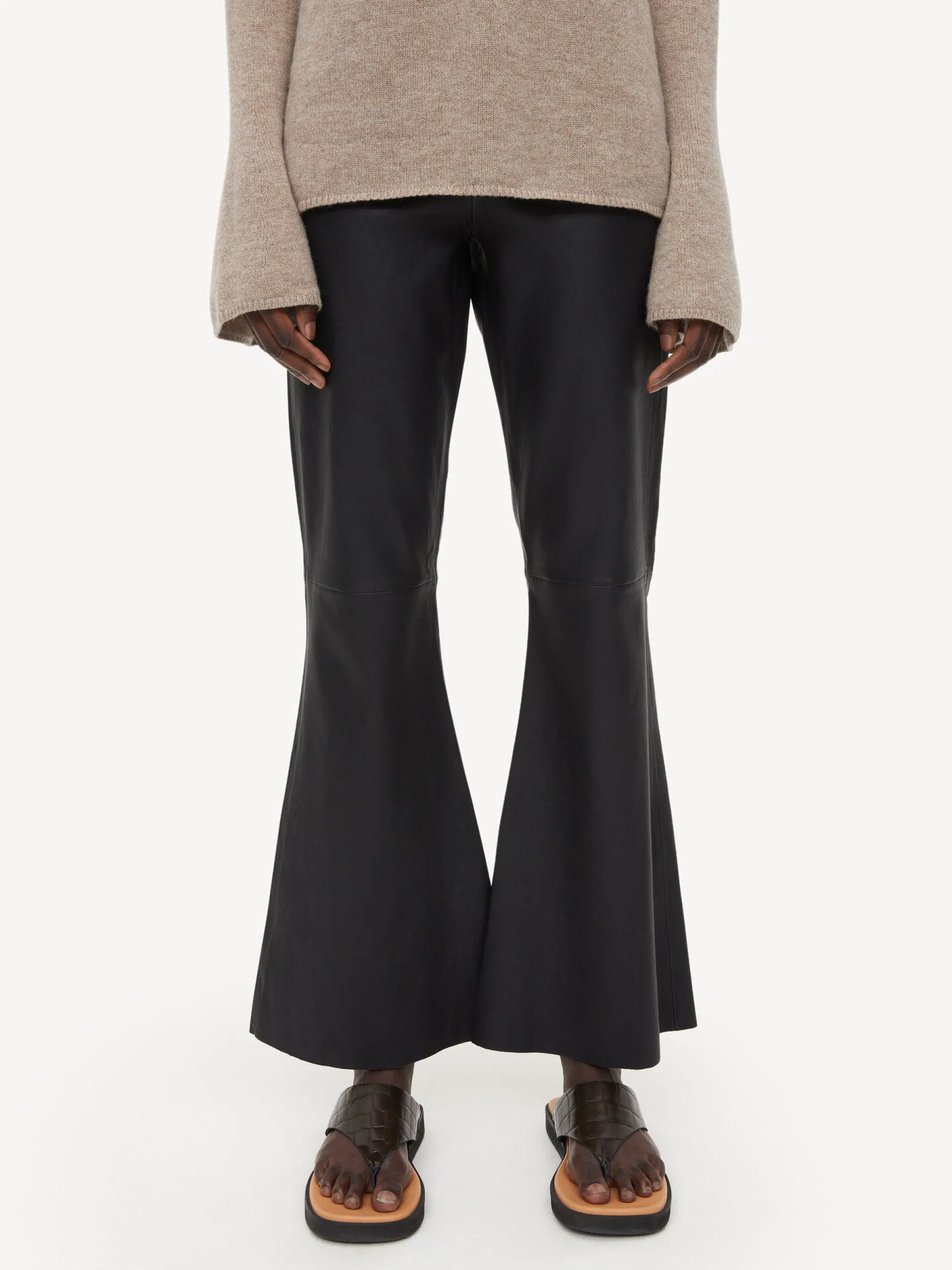 By Malene Birger Evyline Cropped Leather Trousers^ Trousers