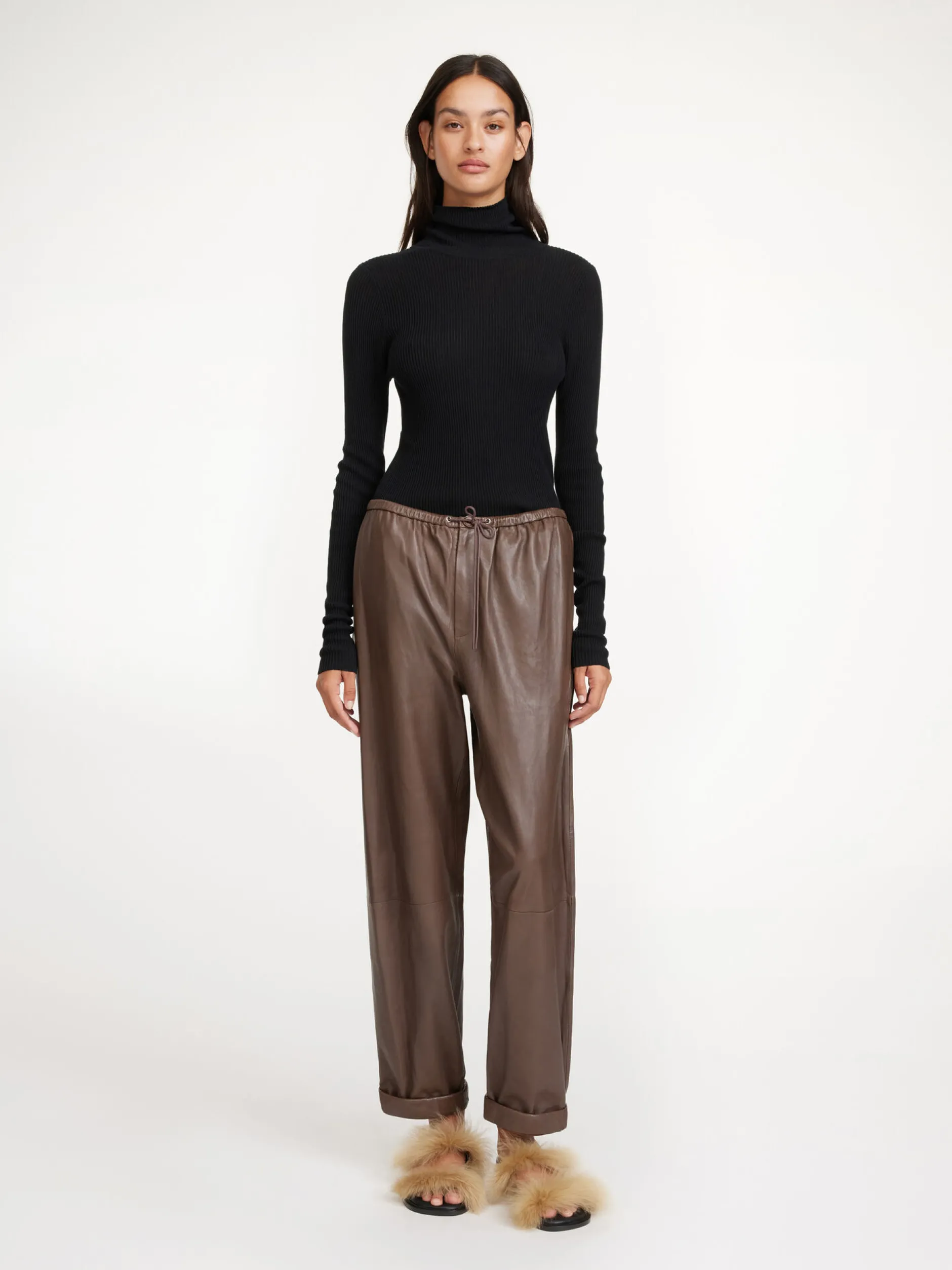 By Malene Birger Joanni Leather Trousers^ Trousers